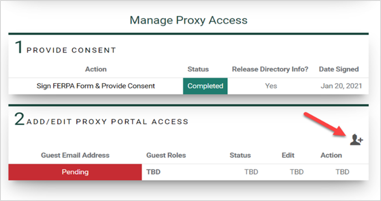 Manage Proxy Access screenshot